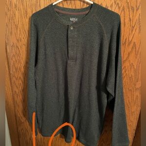 Black Henley Long Sleeve Shirt